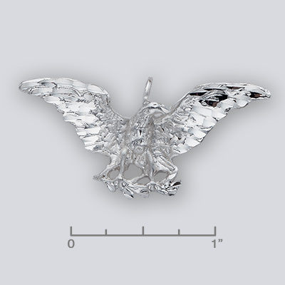 Spread Eagle Sterling Silver Pendant 10157